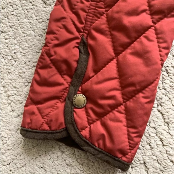 Women’s Lands End Quilted Jacket, Barn Jacket, M, 10-12, Red, EUC - Picture 6 of 6